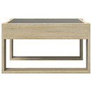 sofabord med Infinity LED-lys 50x53x30 cm sonoma-eg