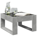 sofabord med Infinity LED-lys 50x53x30 cm betongrå