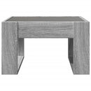 sofabord med Infinity LED-lys 50x53x30 cm grå sonoma-eg