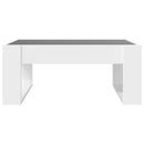 sofabord med Infinity LED-lys 70x53x30 cm hvid