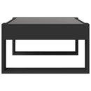 sofabord med Infinity LED-lys 70x53x30 cm sort