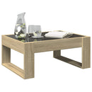 sofabord med Infinity LED-lys 70x53x30 cm sonoma-eg