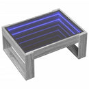 sofabord med Infinity LED-lys 70x53x30 cm grå sonoma-eg