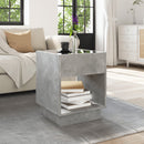 sofabord med Infinity LED-lys 40x40x50 cm betongrå