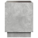 sofabord med Infinity LED-lys 40x40x50 cm betongrå