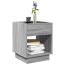 sofabord med Infinity LED-lys 40x40x50 cm grå sonoma-eg