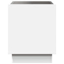 sofabord med Infinity LED-lys 50x50x50 cm hvid