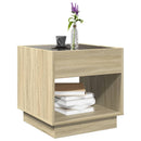 sofabord med Infinity LED-lys 50x50x50 cm sonoma-eg