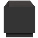 sofabord med Infinity LED-lys 70x50x50 cm sort