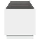 sofabord med Infinity LED-lys 90x50x50 cm hvid