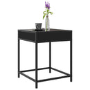 sofabord med Infinity LED-lys 40x40x51 cm sort