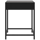sofabord med Infinity LED-lys 40x40x51 cm sort