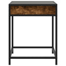sofabord med Infinity LED-lys 40x40x51 cm røget egetræsfarve