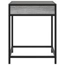 sofabord med Infinity LED-lys 40x40x51 cm grå sonoma-eg