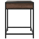 sofabord med Infinity LED-lys 40x40x51 cm brun egetræsfarve