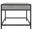 sofabord med Infinity LED-lys 50x50x41 cm grå sonoma-eg
