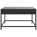 sofabord med Infinity LED-lys 70x50x41 cm sort