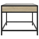 sofabord med Infinity LED-lys 70x50x41 cm sonoma-eg