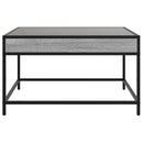 sofabord med Infinity LED-lys 70x50x41 cm grå sonoma-eg