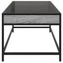 sofabord med Infinity LED-lys 70x50x41 cm grå sonoma-eg