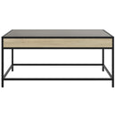 sofabord med Infinity LED-lys 90x50x41 cm sonoma-eg