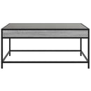 sofabord med Infinity LED-lys 90x50x41 cm grå sonoma-eg