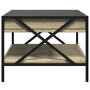 sofabord med Infinity LED-lys 70x50x38 cm sonoma-eg