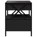sofabord med Infinity LED-lys 40x40x51 cm sort