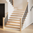 trappemåtter 12 stk ubehandlet 120x25x2 cm massivt egetræ