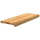 trappemåtter 4 stk lysebrun 70x25x2 cm massivt egetræ
