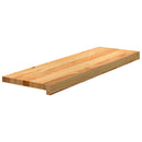 trappemåtter 8 stk lysebrun 80x30x2 cm massivt egetræ