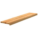 trappemåtter 8 stk lysebrun 120x30x2 cm massivt egetræ