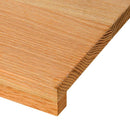trappemåtter 12 stk lysebrun 70x25x2 cm massivt egetræ