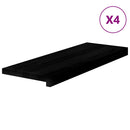trappemåtter 4 stk. brunsort 70x25x2 cm massivt egetræ