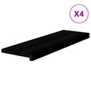 trappemåtter 4 stk. brunsort 80x25x2 cm massivt egetræ