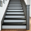 trappemåtter 4 stk. brunsort 90x30x2 cm massivt egetræ