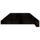 trappemåtter 12 stk. brunsort 70x25x2 cm massivt egetræ