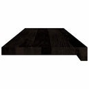 trappemåtter 12 stk. brunsort 80x30x2 cm massivt egetræ