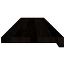 trappemåtter 12 stk. brunsort 110x30x2 cm massivt egetræ