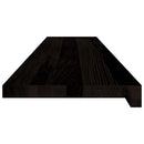 trappemåtter 12 stk. brunsort 120x30x2 cm massivt egetræ