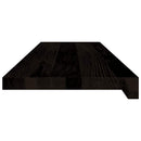 trappemåtter 16 stk. brunsort 90x25x2 cm massivt egetræ