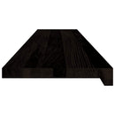 trappemåtter 16 stk. brunsort 120x25x2 cm massivt egetræ