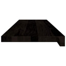 trappemåtter 16 stk. brunsort 90x30x2 cm massivt egetræ