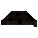 trappemåtter 16 stk. brunsort 100x30x2 cm massivt egetræ