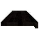trappemåtter 16 stk. brunsort 110x30x2 cm massivt egetræ