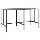 barsæt til haven 9 dele pulverlakeret stål sort
