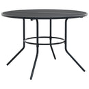 udendørs møbelsæt 7 dele stabelbart pulverlakeret stål antracit