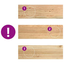 trappemåtter 2 stk ubehandlet 80x30x2 cm massivt egetræ