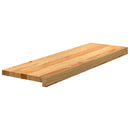 trappemåtter 2 stk lysebrun 80x30x2 cm massivt egetræ