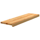 trappemåtter 2 stk lysebrun 90x30x2 cm massivt egetræ
